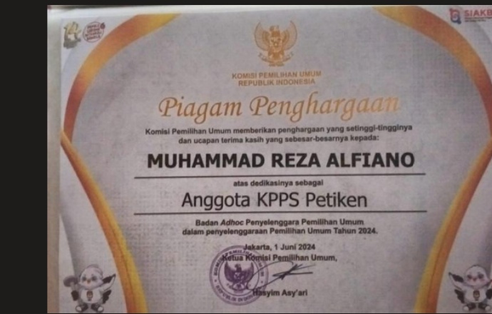 Sertifikat KPPS Pemilu 2024